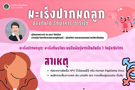 มะเร็งปากมดลูก : โรคใกล้ตัวที่ผู้หญิงควรรู้
